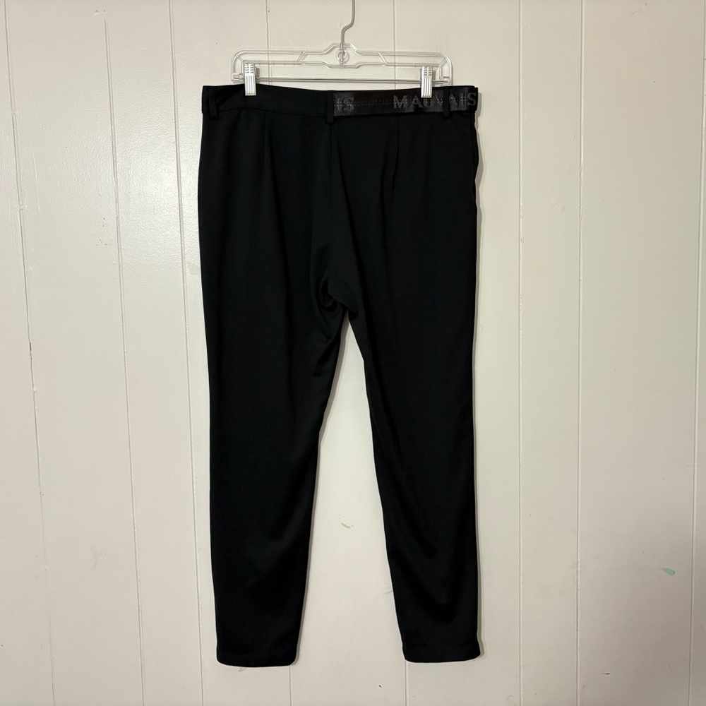 Mauvais Men’s Black Slim Fit Half belted Pants Size 34 Modern Streetwear Style - Picture 4 of 10